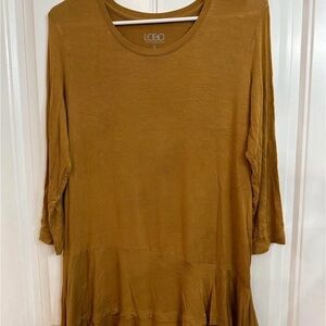 LOGO by Lori Goldstein Women's Amber Long Sleeve Top